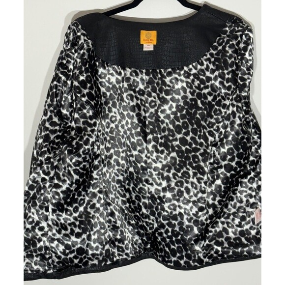 Ruby Rd Womens Faux Alligator Blazer Size 18W Plus Cropped Jacket Embellished - Picture 5 of 14